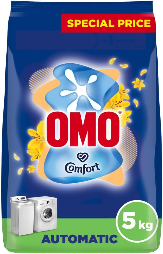 OMO Automatic Laundry Detergent Powder, Touch of Comfort, 5 Kg - Image 1